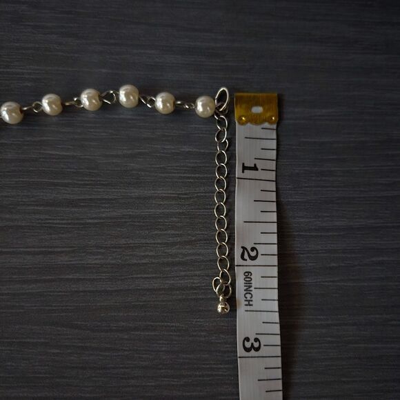 "5/$25" Charming Charlie Long Faux Pearl Rhinestone Tassel Adjustable Necklace - Picture 7 of 7